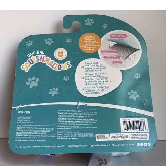 *ORIGINAL SQUISHMALLOW 4" Squeaky DOG TOYS! Set of TWO! Melly & Fresa Milk New - Picture 4 of 6